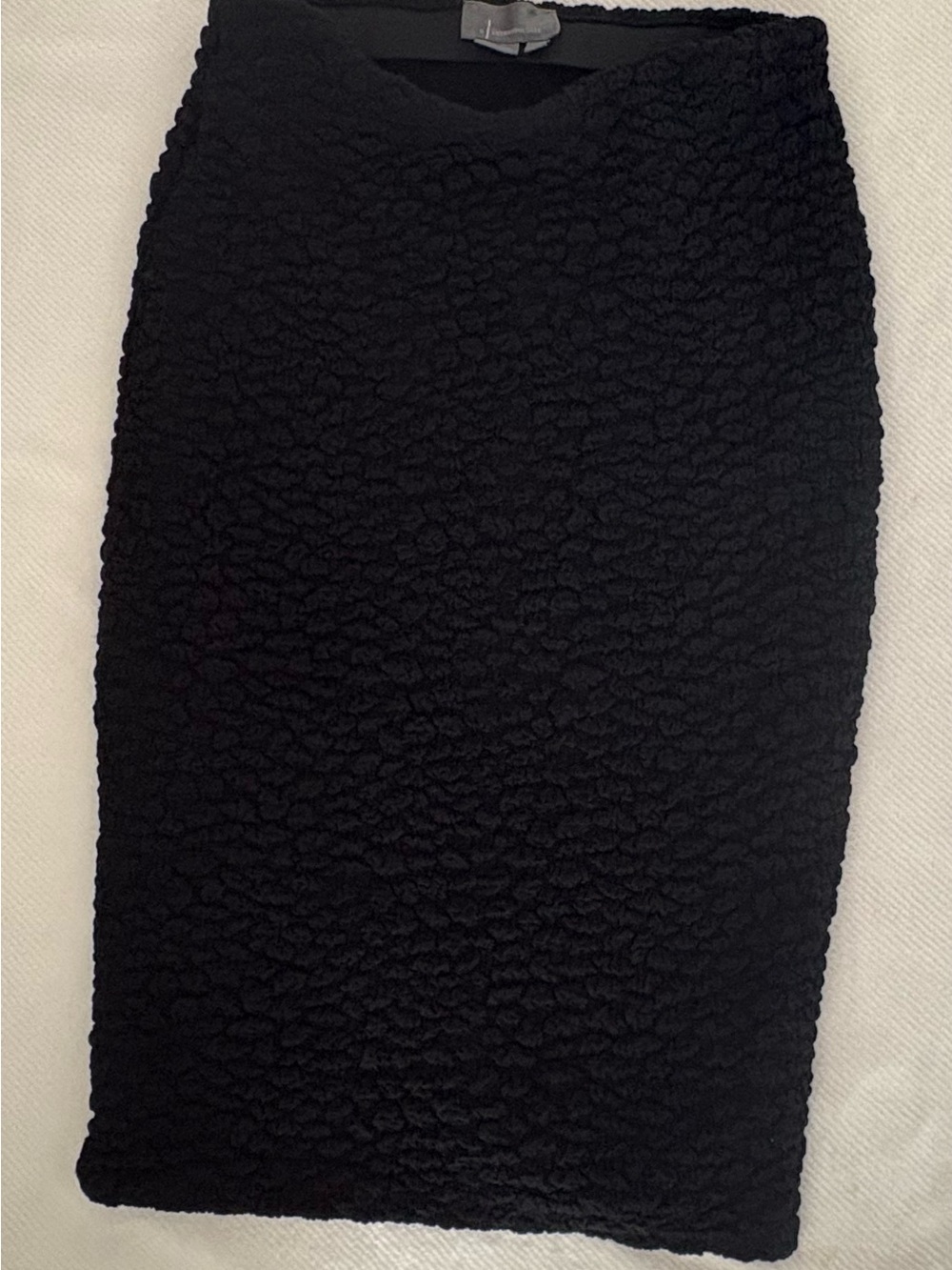 Anthropologie Black Textured Pencil Skirt